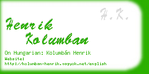 henrik kolumban business card